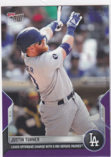 2022 TOPPS NOW #885 JUSTIN TURNER 8/25- LOS ANGELES DODGERS