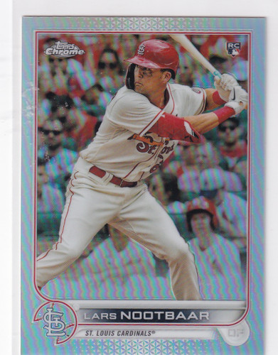 2022 TOPPS CHROME #19 LARS NOOTBAAR REFRACTOR- ST LOUIS CARDINALS