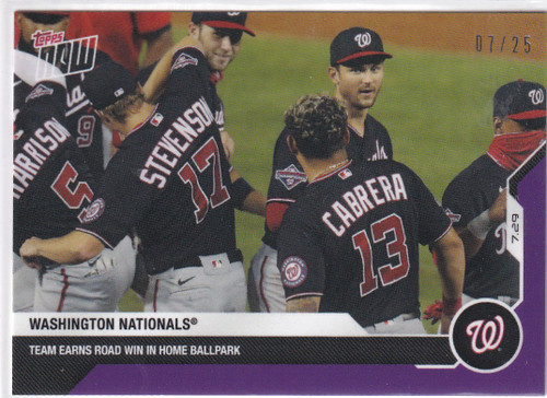 2020 TOPPS NOW #32 WASHINGTON NATIONALS 7/25- WASINGTON NATIONALS