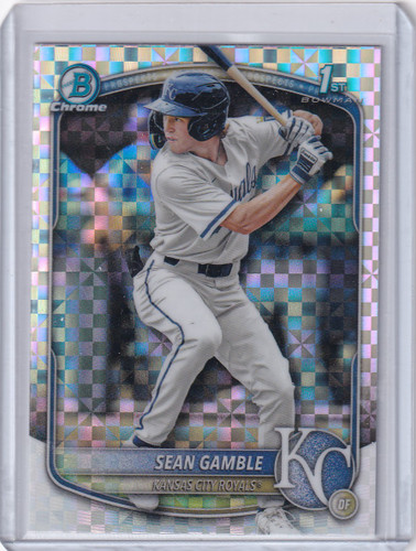 2025 Bowman Draft Chrome #BDC-178 Xfractor Sean Gamble - Royals
