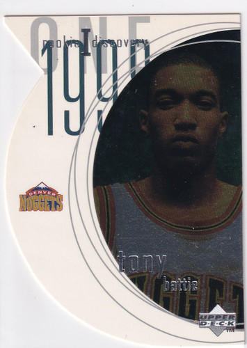 1998 UPPER DECK #R5 TONY BATTLE ROOKIE DISCOVERY DIE CUT- DENVER NUGGETS