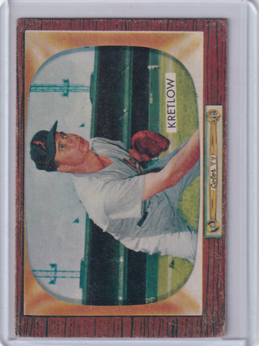 1955 Bowman Baseball #108 Lou Kretlow - Baltimore Orioles