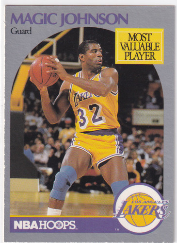 1990 HOOPS #157 MAGIC JOHNSON MVP- LOS ANGELES LAKERS