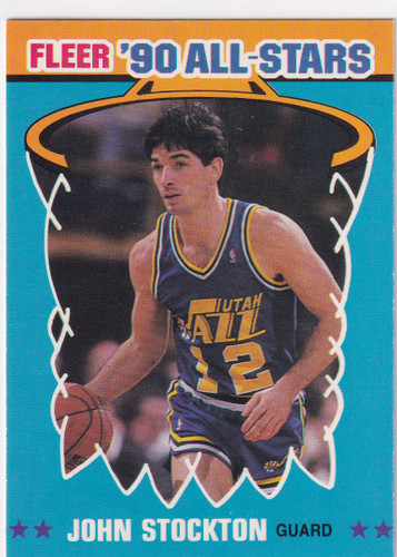 1990 FLEER #9 JOHN STOCKTON ALL STAR- UTAH JAZZ