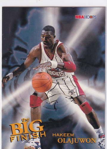 1996 SKYBOX #180 HAKEEM OLAJUWON THE BIG FINISH- HOUSTON ROCKETS