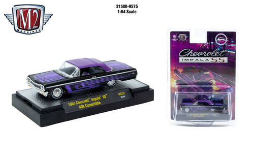 M2 Machines 1:64 1964 Chevrolet Impala SS 409 Convertible Rel HS75 Hobby Exc