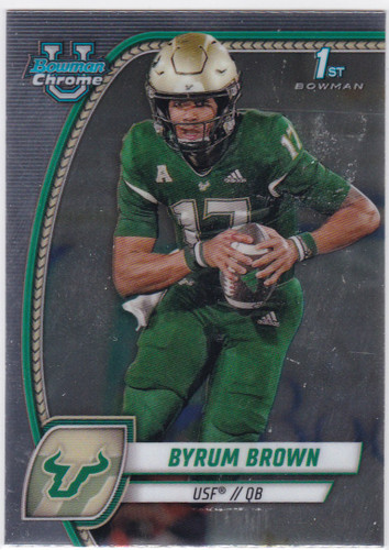 2024 Bowman Chrome Univeristy #34 Byrum Brown 1st Bowman USF