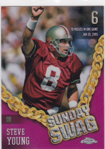 2024 Topps Chrome #SS-4 Steve Young Pink Sunday Swag San Francisco 49ers