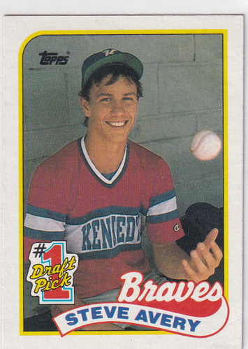 1989 TOPPS #784 STEVE AVERY 1ST DRAFT PICK- ATLANTA BRAVES