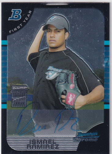 2005 BOWMAN CHROME #345 ISMAEL RAMIREZ AUTO- TORONTO BLUE JAYS