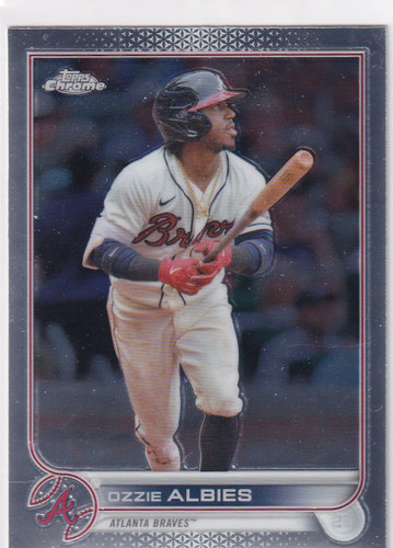 2022 TOPPS CHROME #205 OZZIE ALBIES- ATLANTA BRAVES