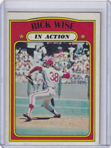 1972 Topps Baseball #44 Rick Wise IA - Philadelphia Phillies