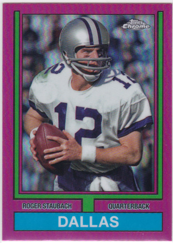 2024 Topps Chrome Pink #74TF-19 Roger Staubach Dallas Cowboys