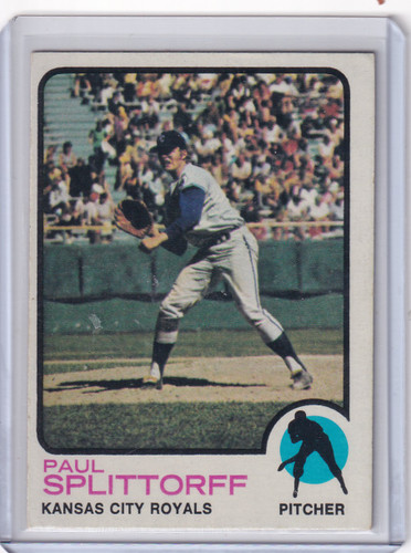 1973 Topps Baseball #48 Paul Splittorff - Kansas City Royals