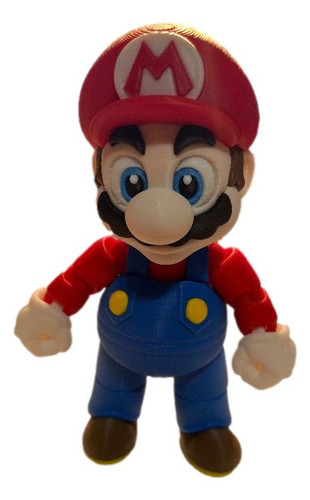 Super Mario Inspired 3D Printed Articulated Poseable Figure Gamer Collectible