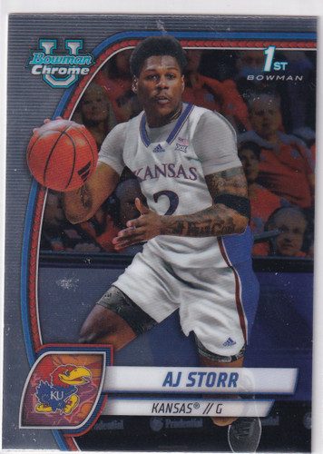 2025 BOWMAN CHROME UNIVERSITY #4 AJ STORR- KANSAS