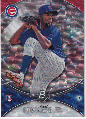 2016 BOWMAN PLATNIUM #4 CARL EDWARDS JR DIAMOND CUT- CHICAGO CUBS