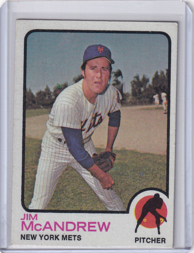 1973 Topps Baseball #436 Jim McAndrew - New York Mets