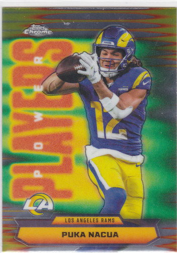 2025 Topps Chrome #PP-24 Puka Nacua Power Players Los Angeles Rams