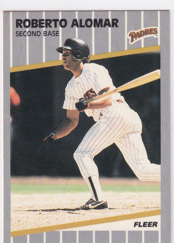 1989 FLEER #299 ROBERTO ALOMAR- SAN DIEGO PADRES