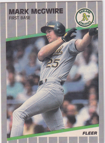 1989 FLEER #17 MARK MCGWIRE- OAKLAND ATHLETIC