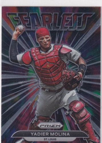 2022 PRIZM #FL-10 YADIER MOLINA FEARLESS- ST LOUIS CARDINALS
