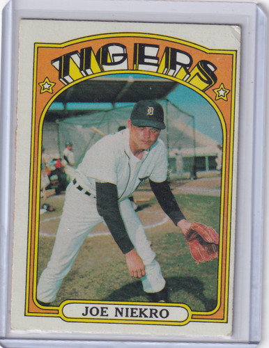1972 Topps Baseball #216a Joe Niekro VAR - Detroit Tigers