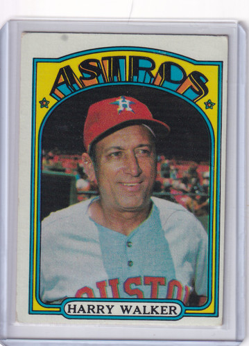 1972 Topps Baseball #249 Harry Walker MGR - Houston Astros