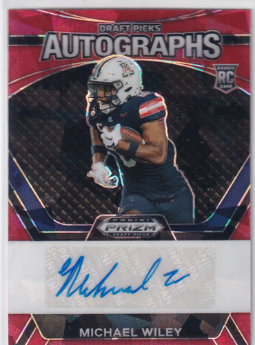 2024 PRIZM DRAFT PICK #DPA-MWY MICHAEL WILEY AUTOGRAPHS RED- ARIZONA