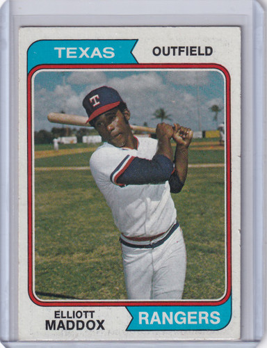 1974 Topps Baseball #401 Elliott Maddox - Texas Rangers