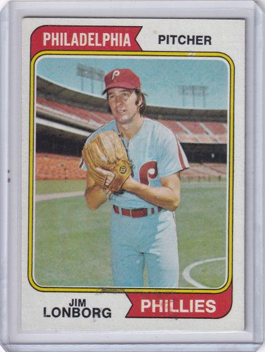 1974 Topps Baseball #342 Jim Lonborg - Philadelphia Phillies