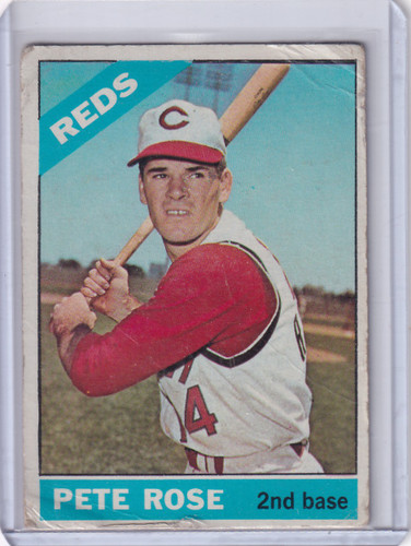 1966 Topps Baseball #30 Pete Rose - Cincinnati Reds DP