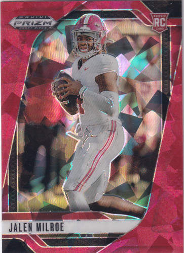 2025 PRIZM DRAFT #5 JALEN MILROE RED CRACKED ICE- ALABAMA