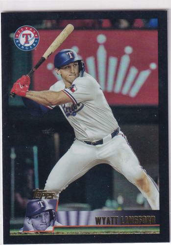 2025 TOPPS #109 WYATT LANGFORD HOLO- TEXAS RANGERS