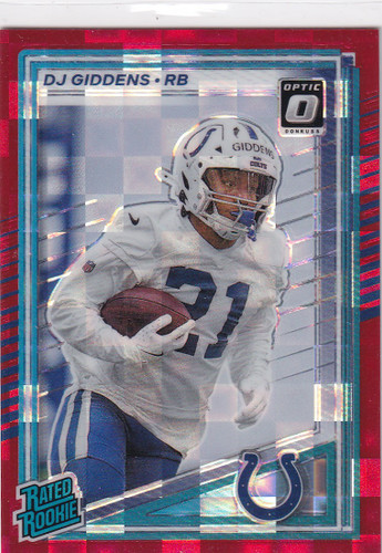 2025 DONRUSS #364 DJ GIDDENS RED PANDORA- INDIANAPOLIS COLTS