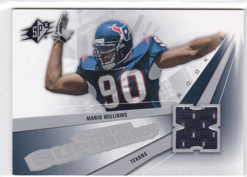 2006 Upper Deck SPx #SW-MW Mario Williams Swatch Supremacy Jersey Texans