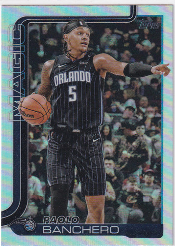 2025 TOPPS #87 PAOLO BANCHERO REFRACTOR- ORLANDO MAGIC