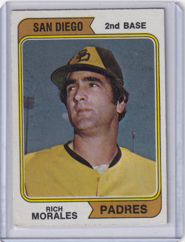 1974 Topps Baseball #387 Rich Morales - San Diego Padres