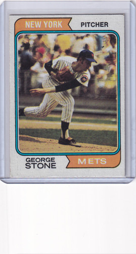 1974 Topps Baseball #397 George Stone - New York Mets