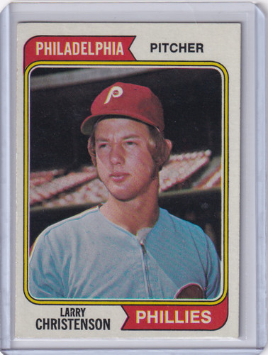 1974 Topps Baseball #587 Larry Christenson - Philadelphia Phillies RC