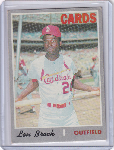 1970 Topps Baseball #330 Lou Brock - St. Louis Cardinals