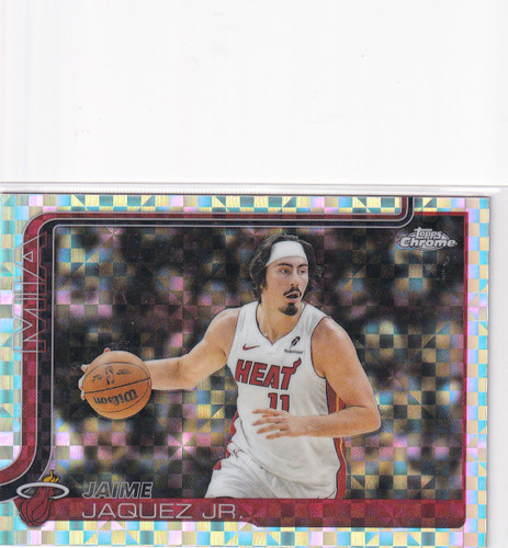 2025 TOPPS CHROME #161 JAMIE JAQUEZ JR X FRACTOR- MIAMI HEAT