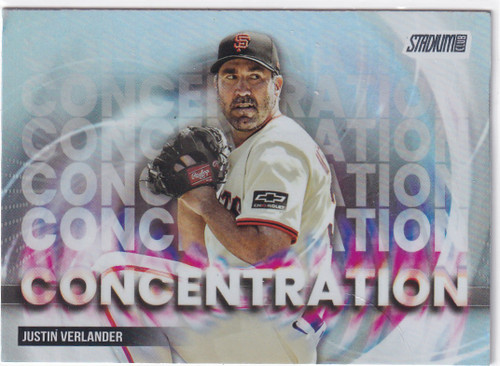 2025 TOPPS STADIUM #C-18 JUSTIN VERLANDER CONCENTRATION- SAN FRANCISCO GIANTS