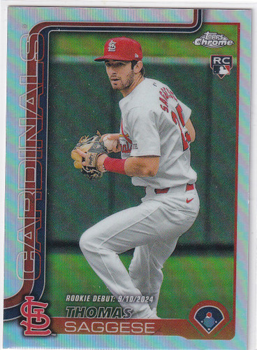 2025 TOPPS CHROME #USC157 THOMAS SAGGESE REFRACTOR- ST LOUIS CARDINALS