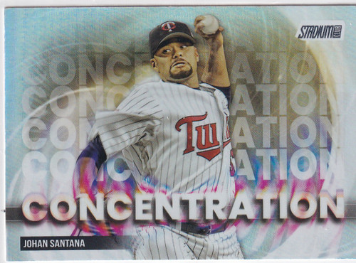 2025 TOPPS STADIUM #C-21 JOHAN SANTANA CONCENTRATION- MINNESOTA TWINS