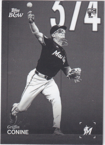 2025 TOPPS BLACK WHITE #111 GRIFFIN CONINE- MIAMI MARLINS