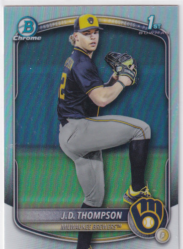 2025 BOWMAN CHROME #BDC-14 JD THOMPSON REFRACTOR- MILWAUKEE BREWERS