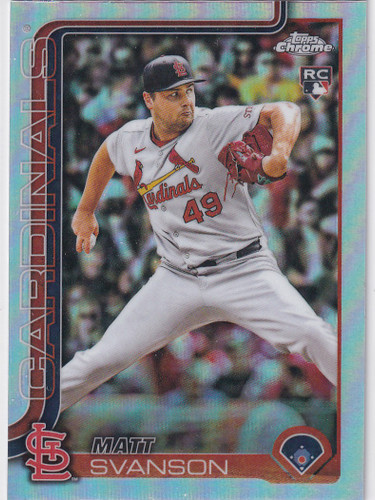 2025 TOPPS CHROME #USC5 MATT SVANSON REFRACTOR- ST LOUIS CARDINALS