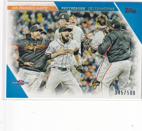 2017 TOPPS #PC-2 POST SEASON CELEBRATION WORLD SERIES- SAN FRANCISCO GIANTS