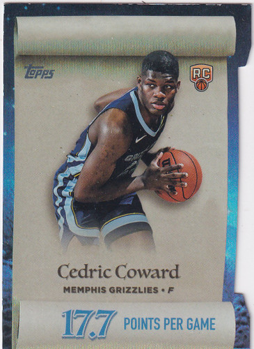 2025 TOPPS HOLIDAY #ML-11 CEDRIC COWARD SCROLL- MEMPHIS GRIZZLIES